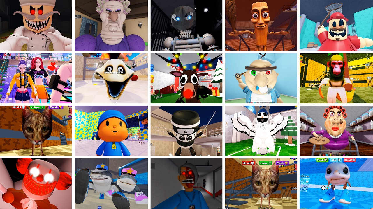Papa Pizza's,GRUMPY GRAN!,Wilson's PRISON,TUNG SAHUR'S,Escape the Petshop!, ROBLOX JUMPSCARES