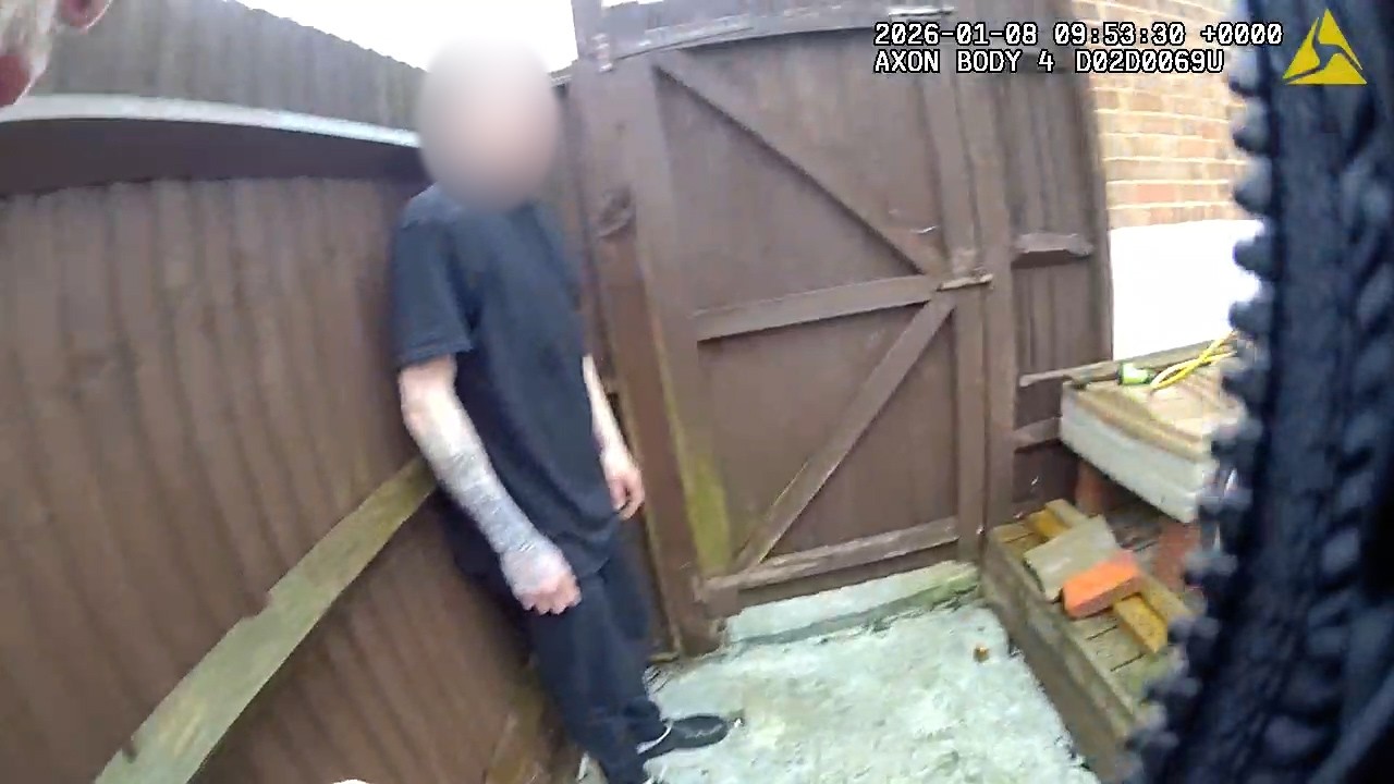 Officers chase prolific offender who jumped out of window