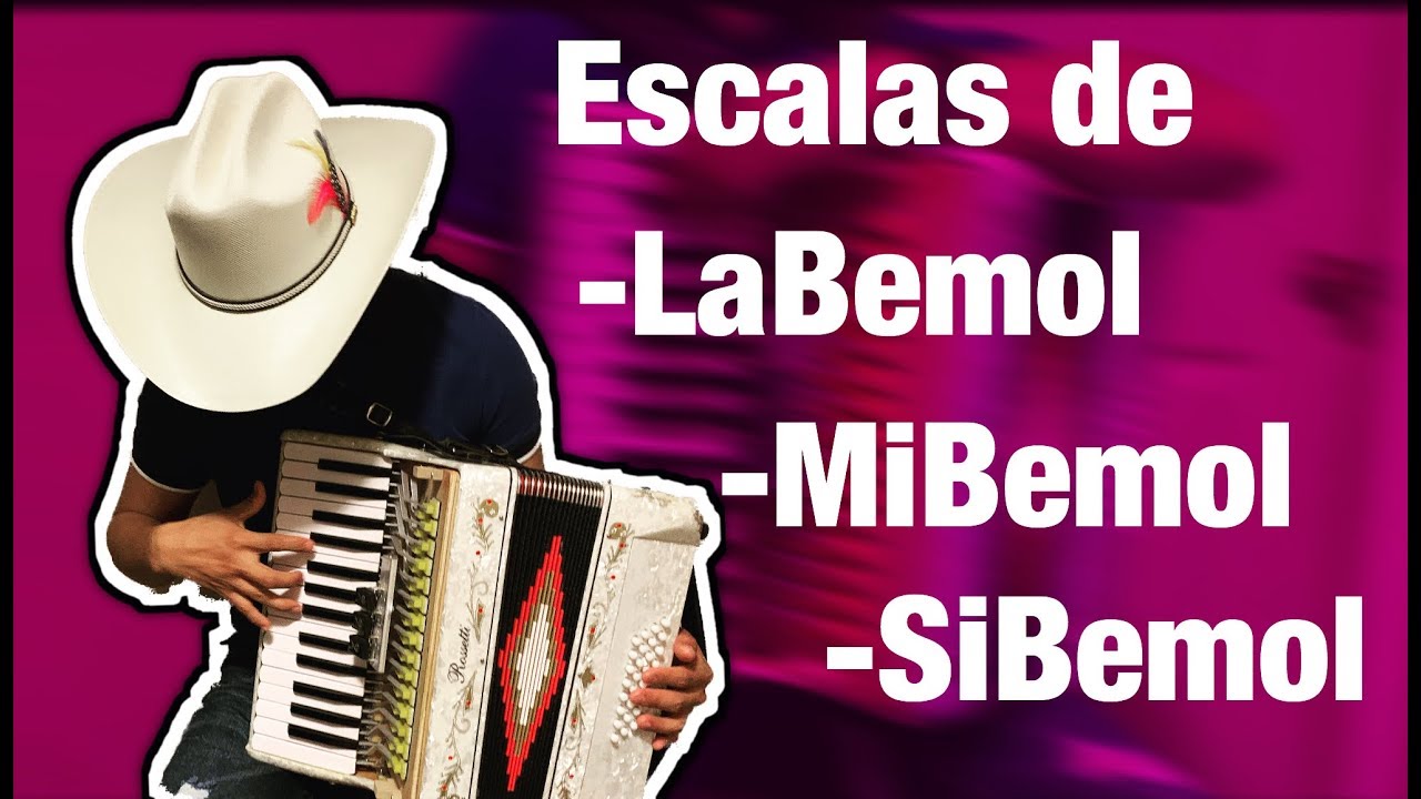 APRENDE ESCALAS BEMOLES EN EL ACORDEON DE TECLAS!!!!
