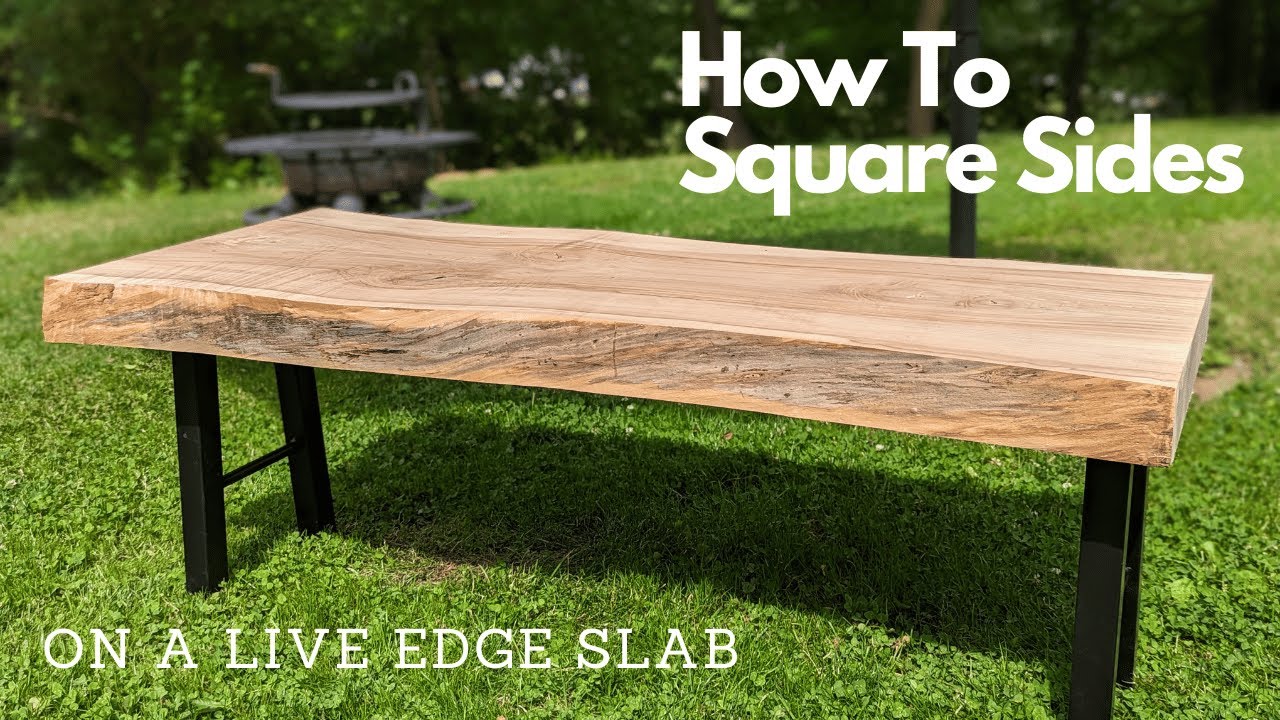 Squaring Sides on a Live Edge Slab