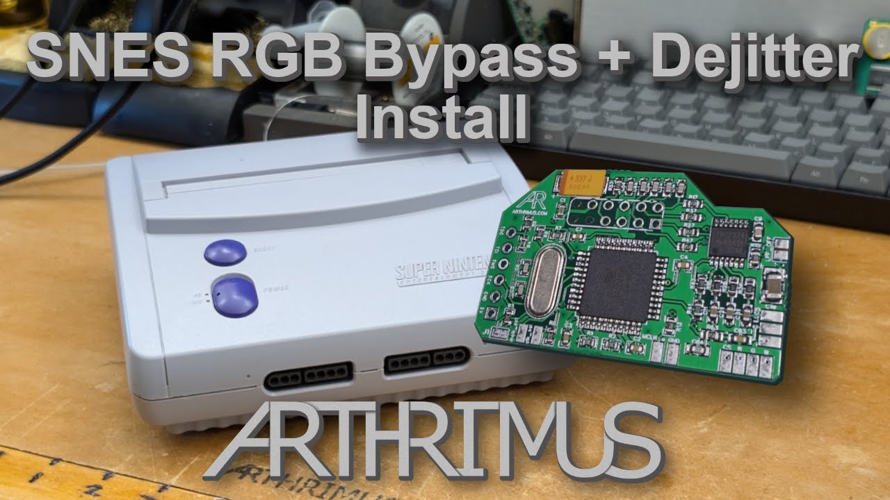 Super Nintendo Jr Modding, SNES RGB Bypass + Dejitter Mod Install!