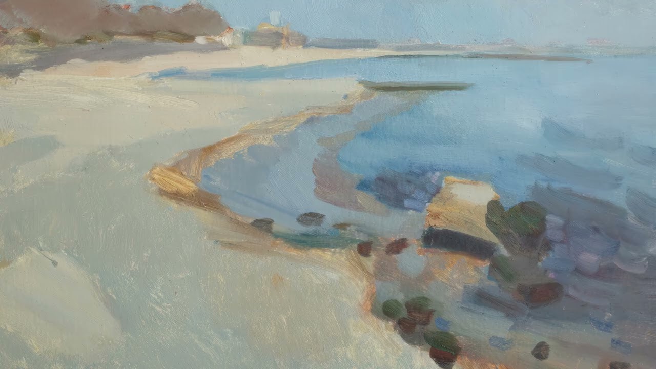 Frame TV Art • Vintage Coastal Landscape Painting • 4K 1 Hour