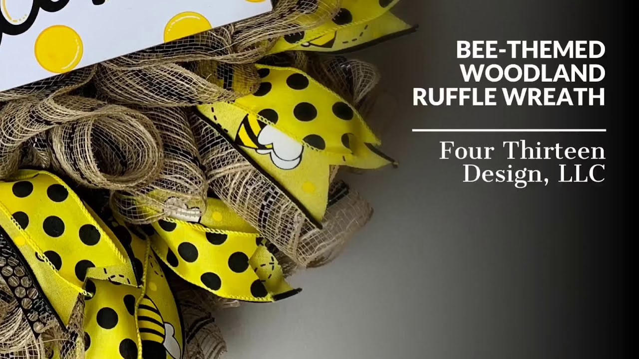 Bee-Themed Woodland Ruffle Wreath