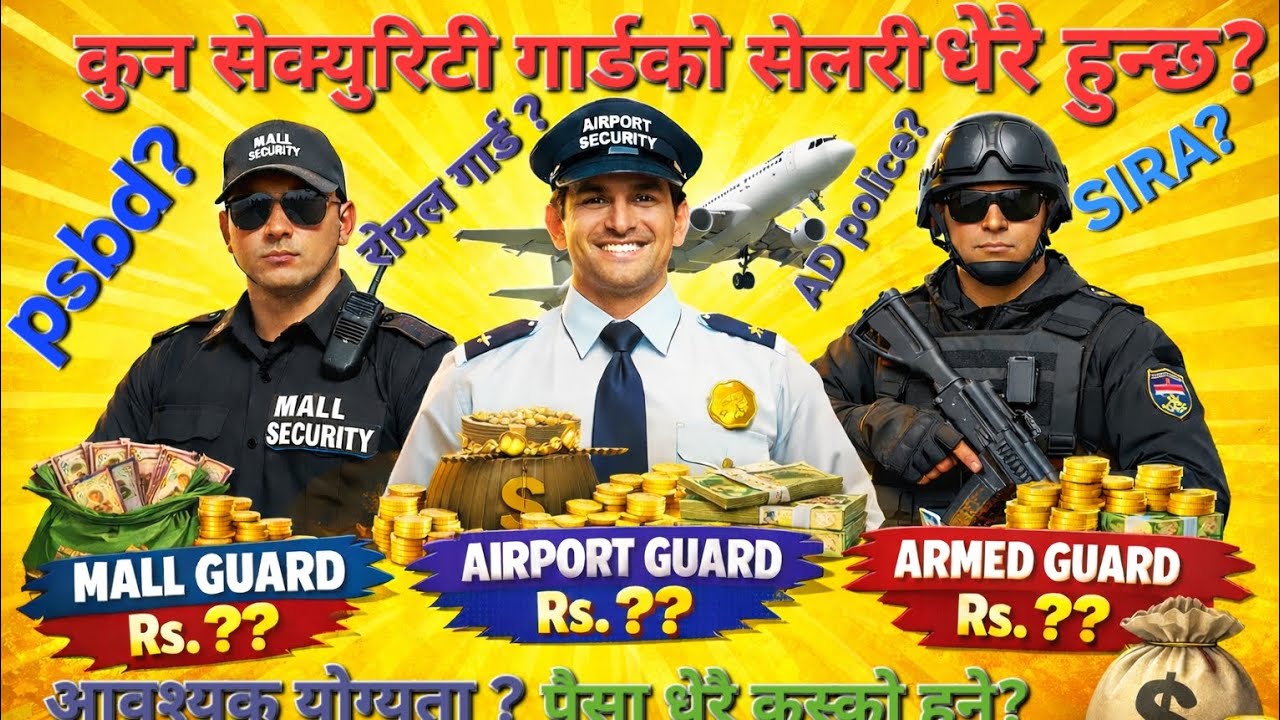 कुन सेक्युरिटी गार्ड मा पैसा धेरै हुन्छ? कुन गार्ड राम्रो ?Which security guard makes the most money