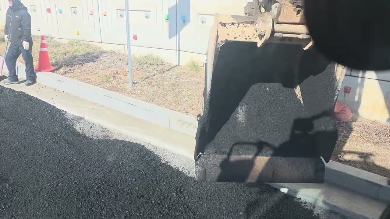 06w 아스콘 작업. 06w asphalt concrete work 