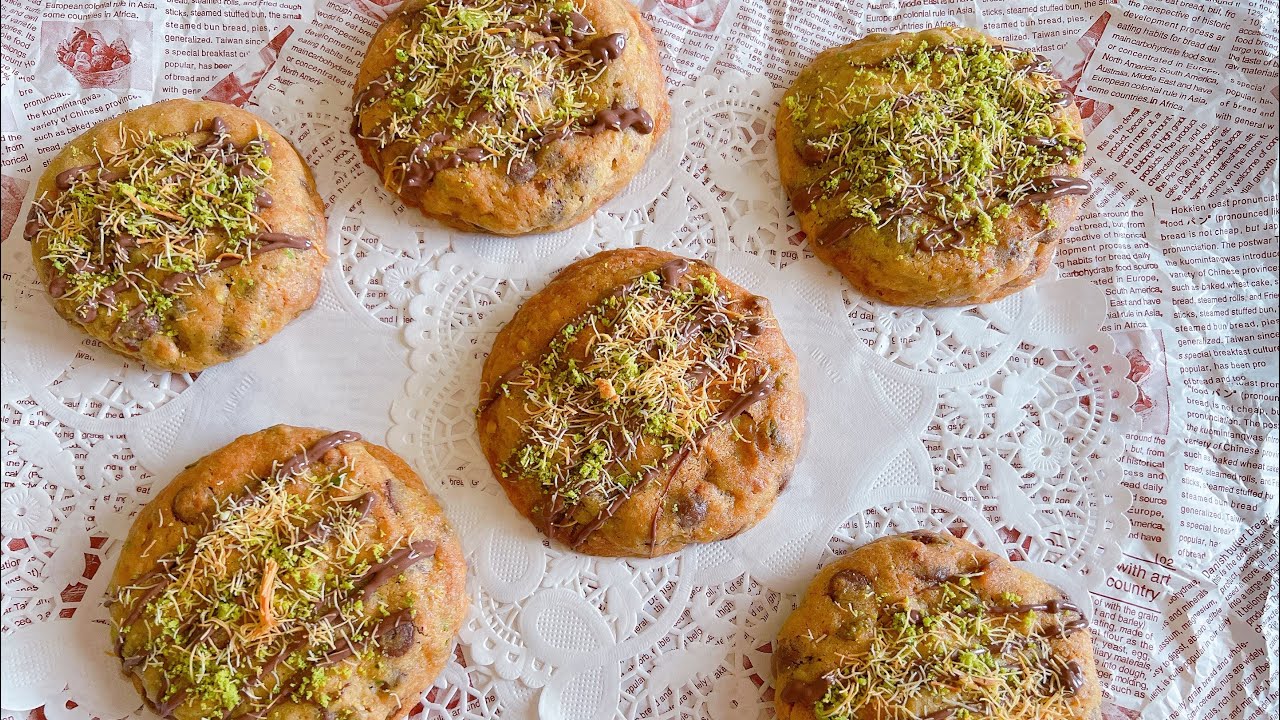 Chocolate Pistachio Kunafa Cookies