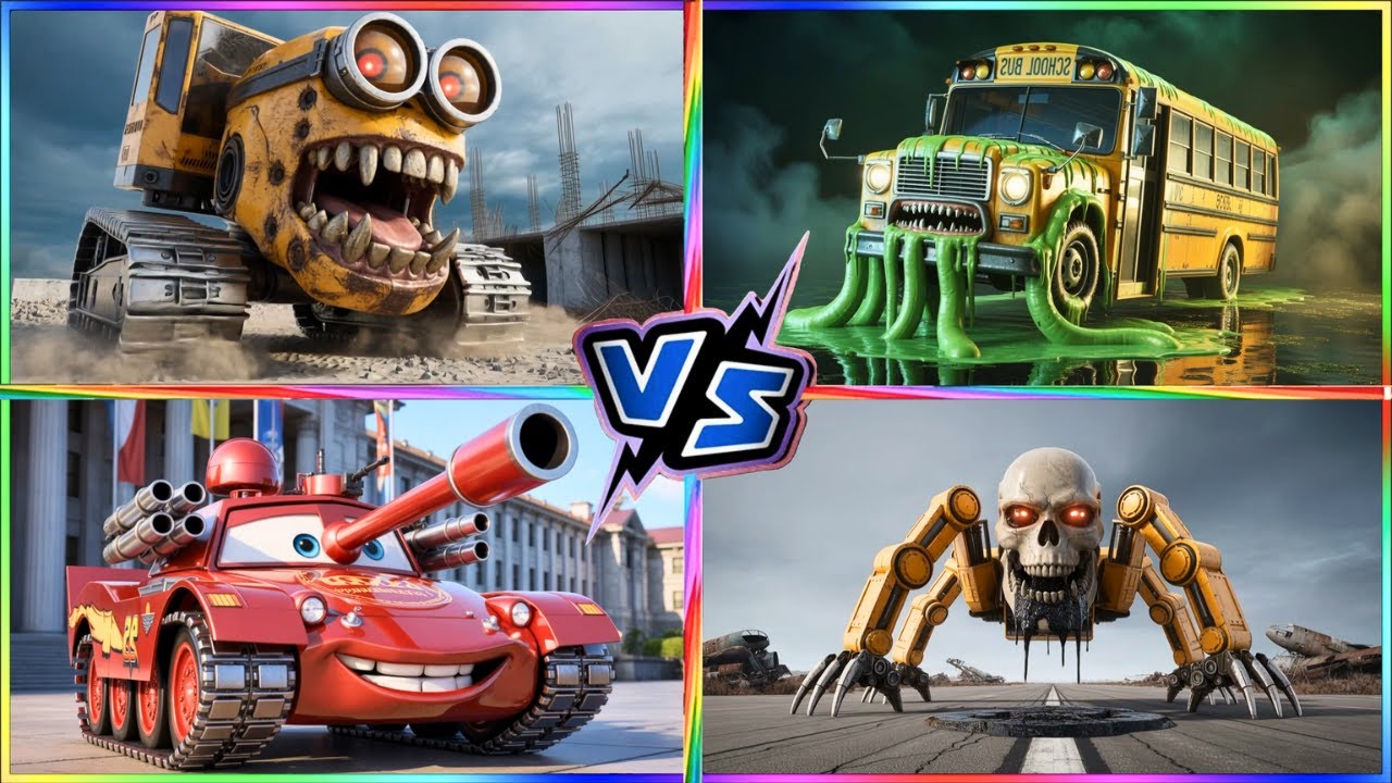 TILES HOP EDM RUSH 🎶 -- MCQUEEN 🆚 SCHOOL BUS #30
