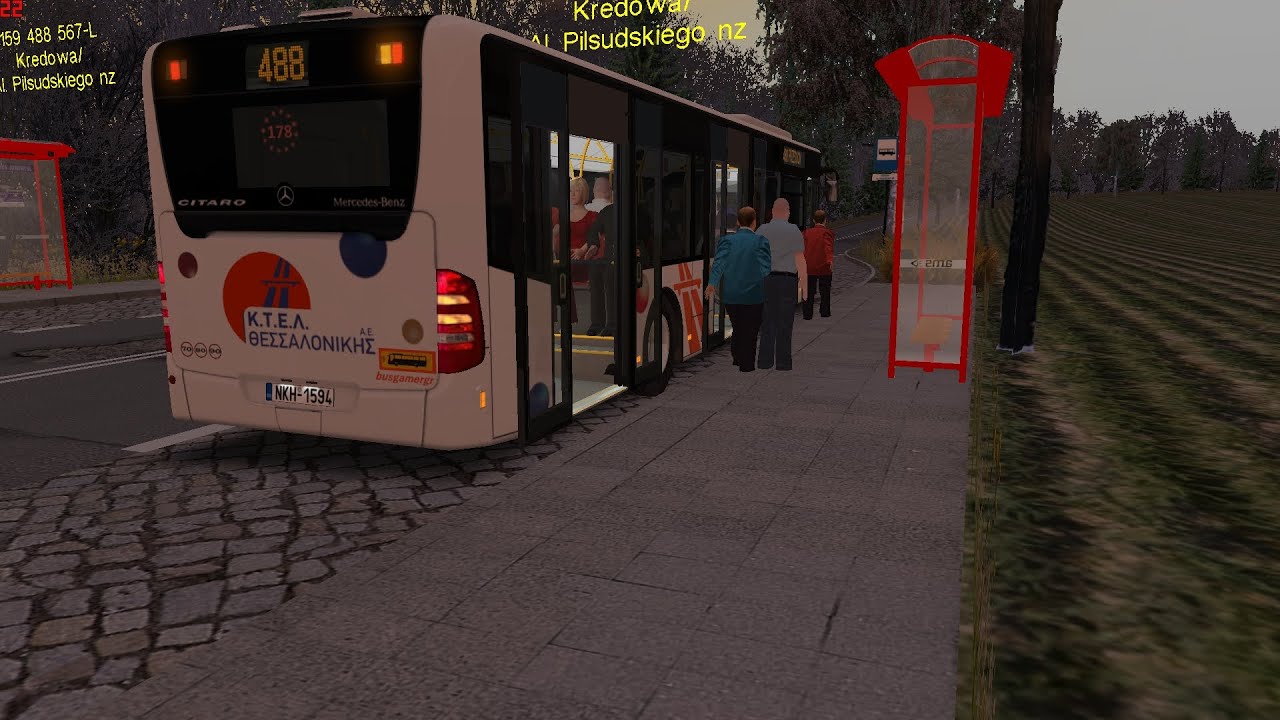 OMSI 2 GR 🚌 Mercedes Benz Citaro Facelift 3d 🎨 KTEL Thessalonikis 178🗺Fikcyjny Szczecin Linie 488
