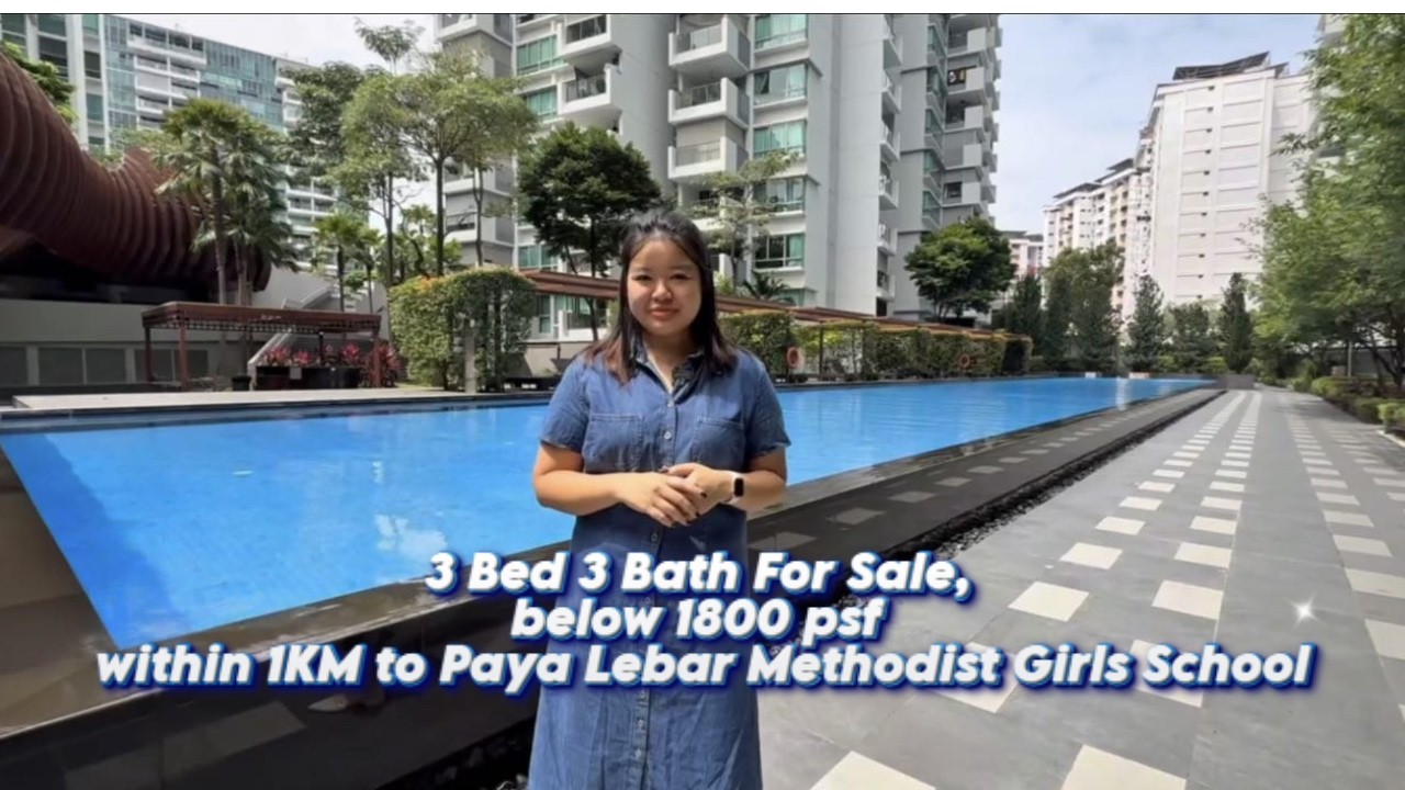 3 Bed 3 Bath 1216 sqft For Sale, below 1800 psf, within 1KM to Paya Lebar Methodist Girls School