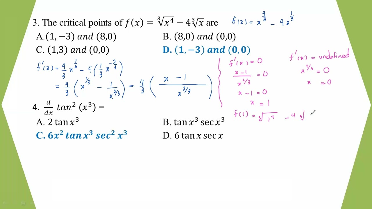 # Grade 12 Math (2025 Old Qs - Ch 9 - Section A)