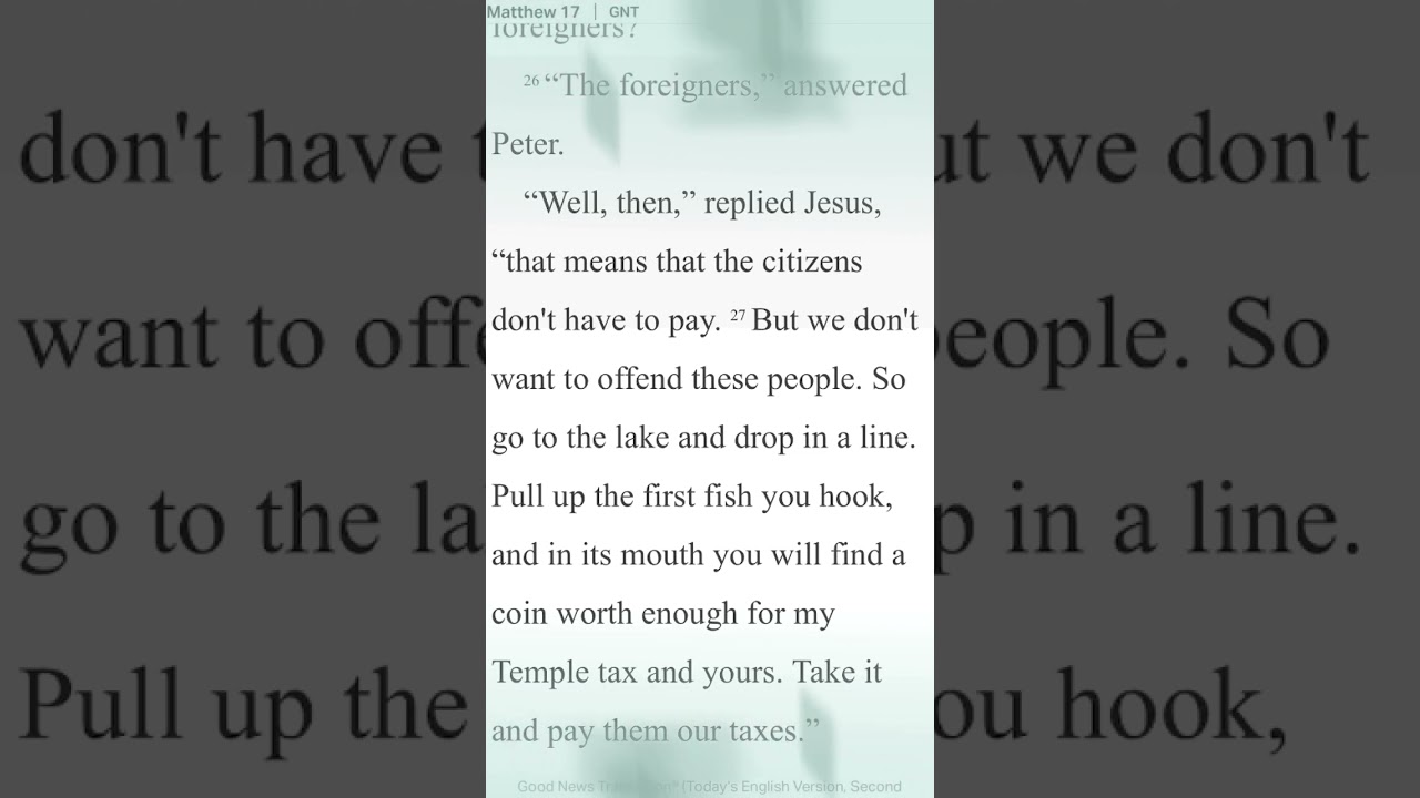 138. #matthew 17:24-27 #wordoflife #jesus #paid #temple #tax #respect #for #law #and #authority