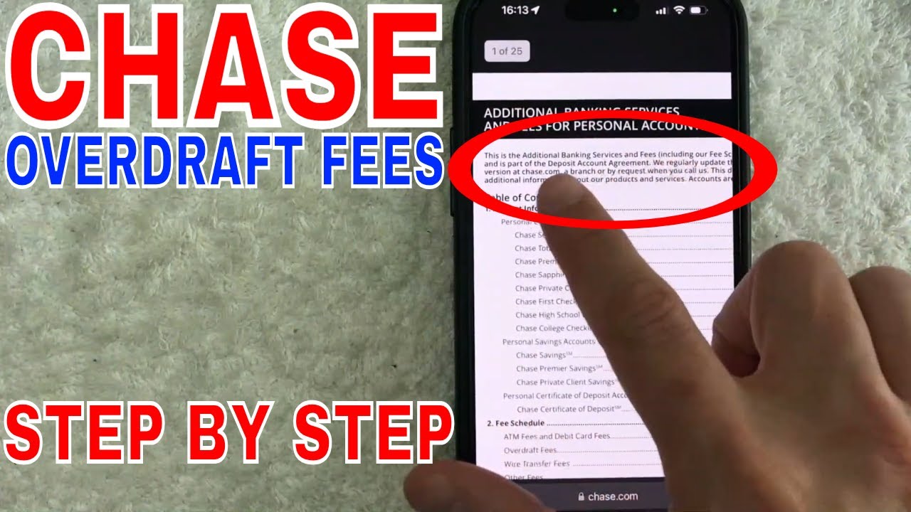 ✅ Chase Overdraft Fees 🔴