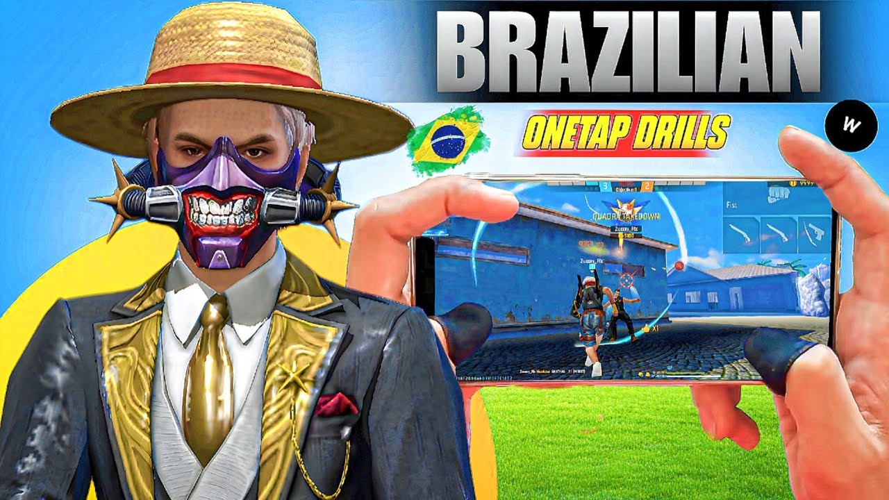 BRAZILIAN PLAYERS 🇧🇷 ABNORMAL👽ONETAP DRILLS☠️ SECRETS // LEARN ONETAP HEADSHOT LIKE BRAZILIANS IN FF