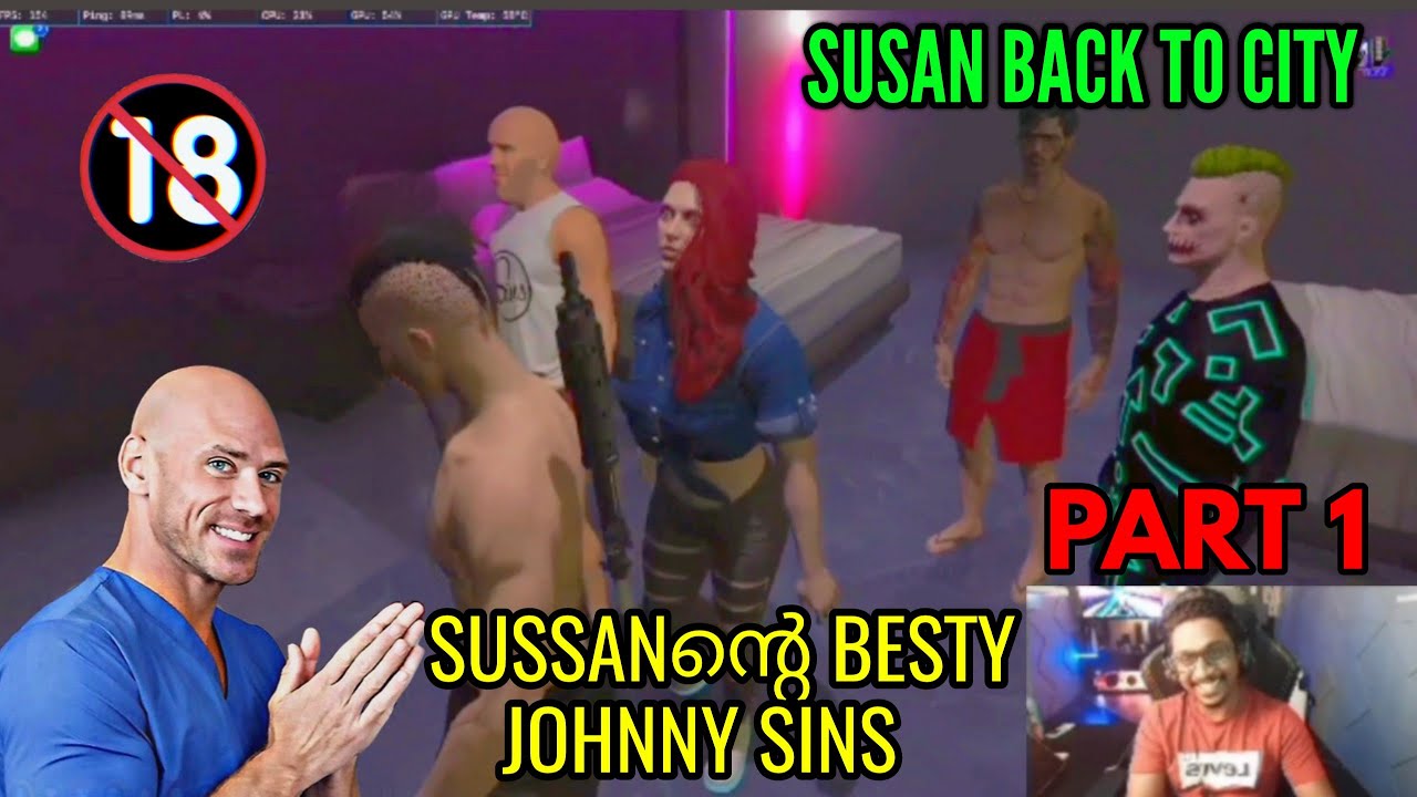 SUSSAN back to city🔞|സൂസന്റെ Besty johnny sins🔞 part 1ijjadhi comedy 😂😂#vasu #gta5 #johnnysins #babu
