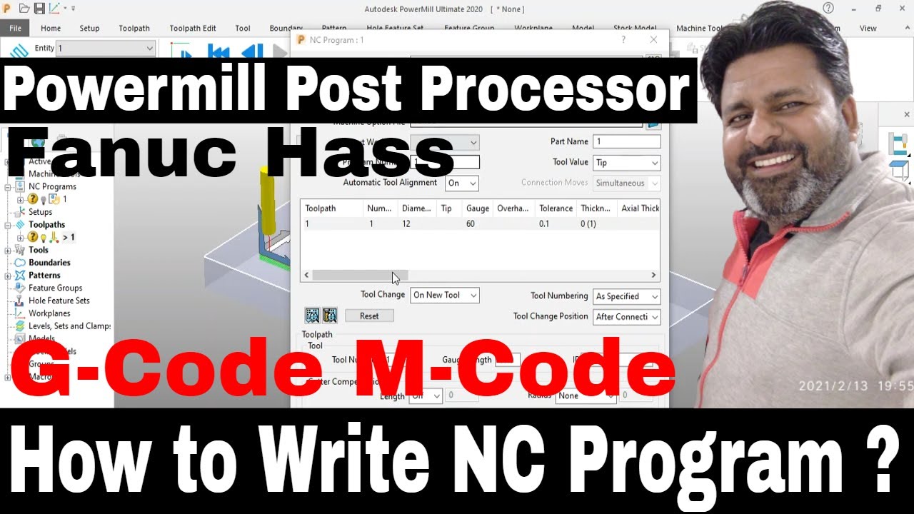 Delcam Powermill 2020 Hindi Tutorials |Powermill Nc Program|G- codes | M-codes |Post Processor