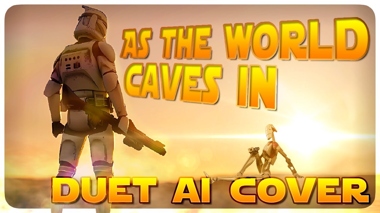 Clone Trooper and B1 Battle Droid sing As The World Caves In (Star Wars AI Cover)