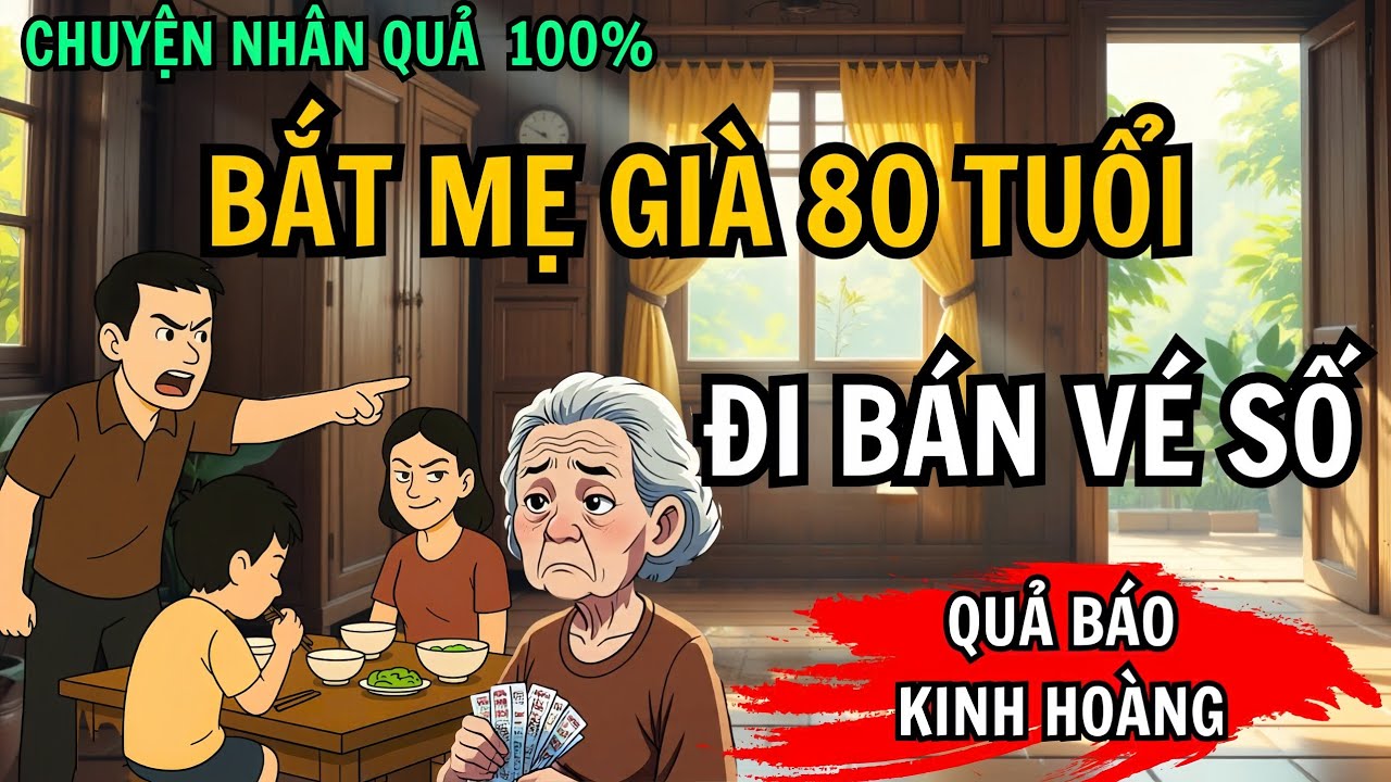 Chuyện Nhân Quả: Con Cái Bất Hiếu Bắt Mẹ Già 80 Tuổi Đi Bán Vé Số – Quả Báo Kinh Hoàng!