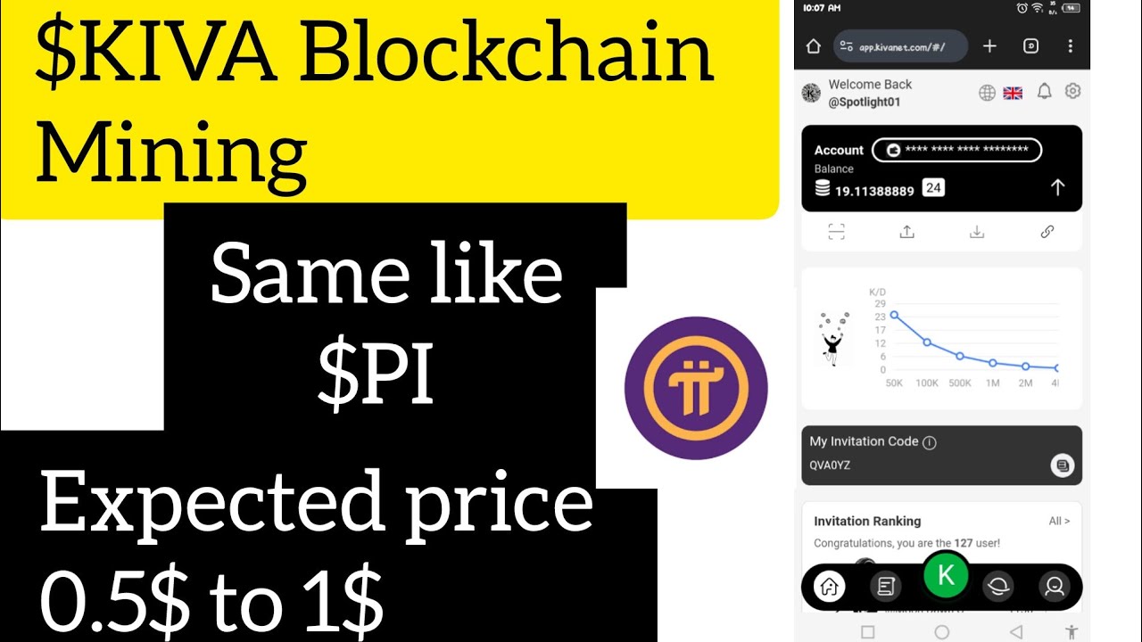 How To Mine KIVA Network Coins  - New Mining App Like Pi Network