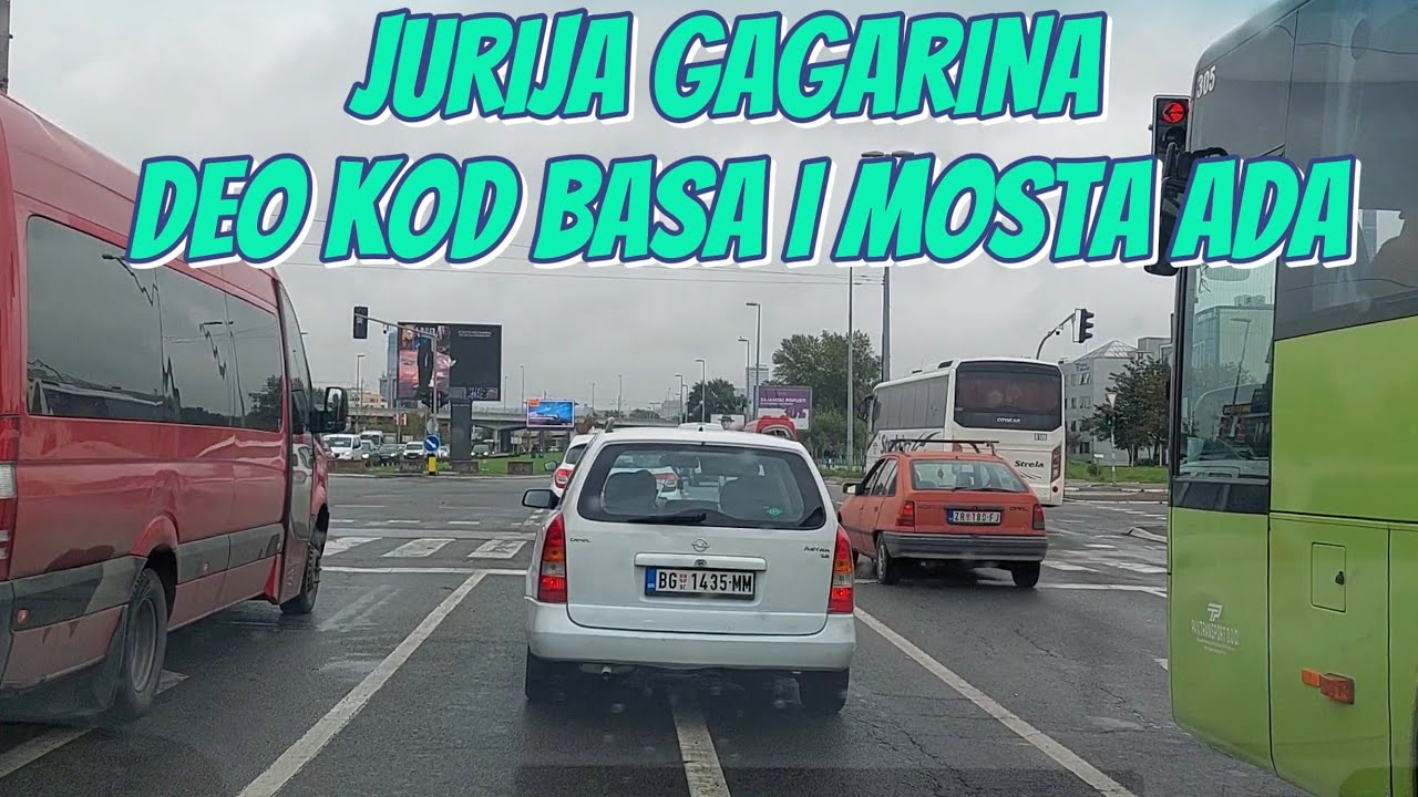 Beograd Jurija Gagarina jedna od najprometnijih ulica na Novom Beogradu deo kod Basa i mosta Ada