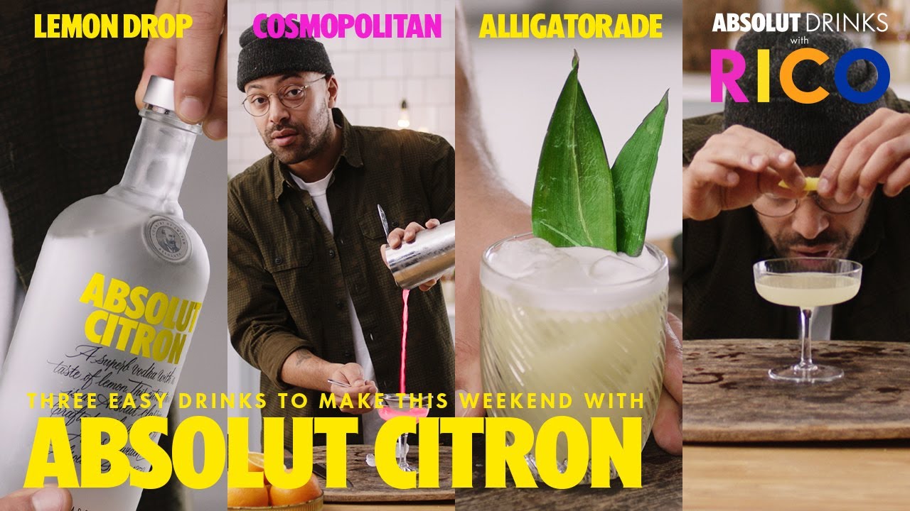 Top 3 Drinks with Absolut Citron | Absolut Drinks with Rico