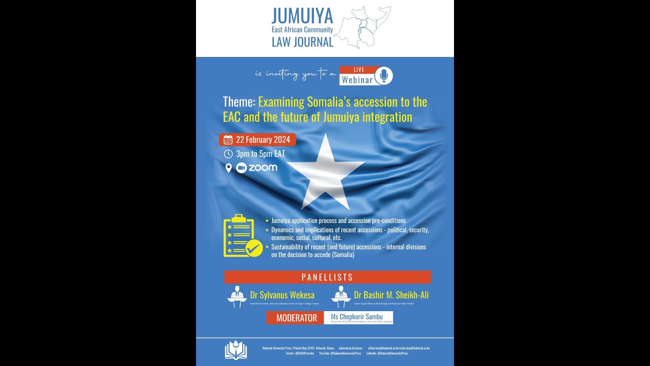 Webinar: Examining Somalia's accession to the EAC and the future of Jumuiya integration