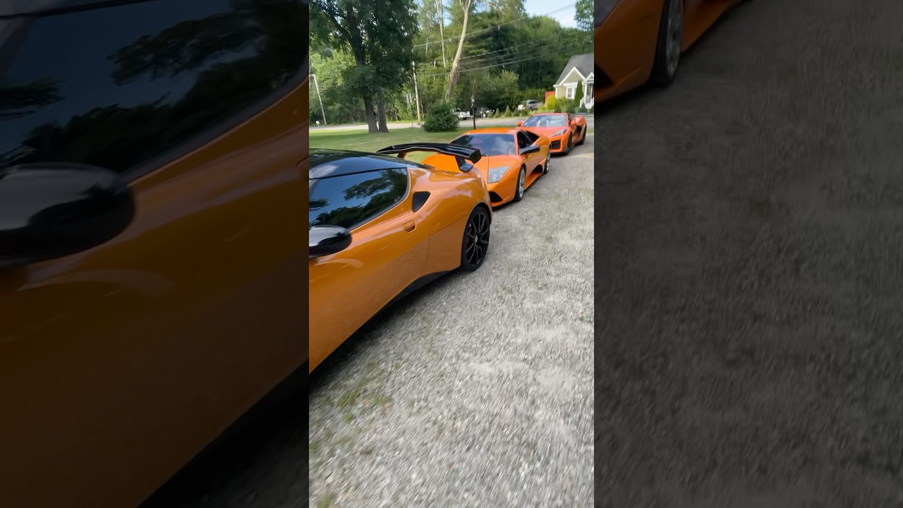 My Orange Car Collection Finally Hits the Streets #lamborghini #lotusevora #corvettez06