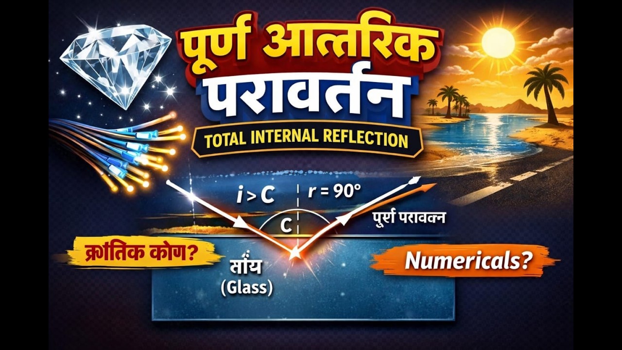 पूर्ण आंतरिक परावर्तन (Total Internal Reflection) | Class 10 Physics | आसान भाषा में समझें