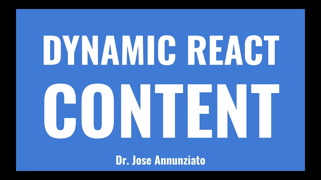 Dynamic React Content - W2 3 6