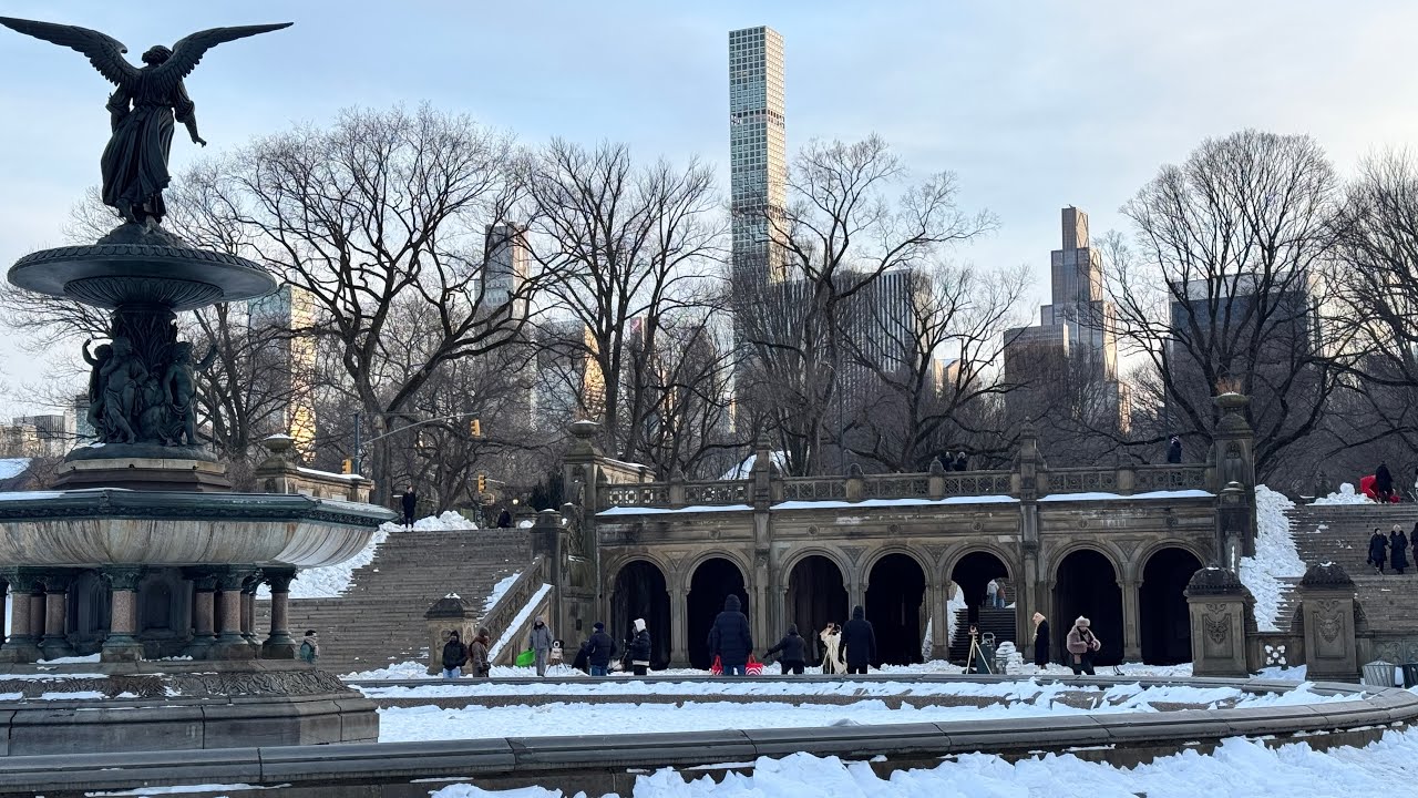 Central Park, such a beauty covered in snow,walking across the park is a bliss #centralpark #newyork