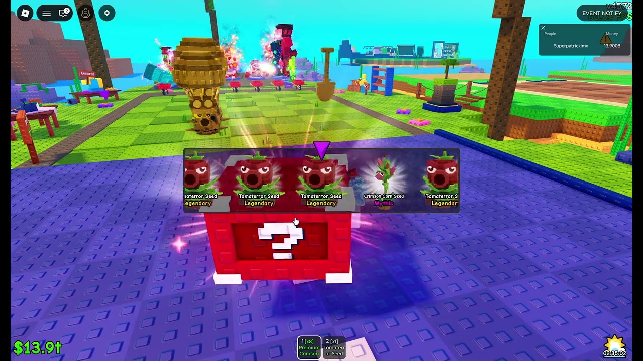 Opening 10 Crimson Lucky Blocks in Plants VS Brainrots!