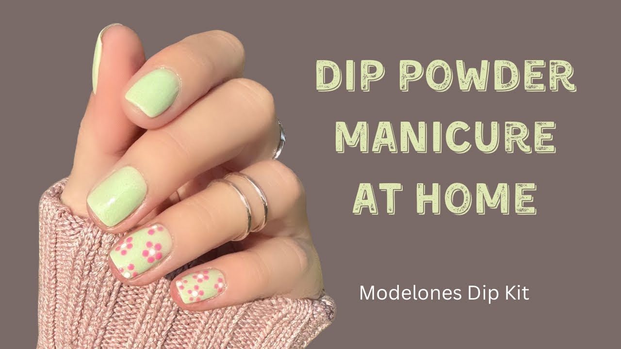 Dip powder nails at home | Amazon dip kit | MODELONES | EASY spring nail design | Marla Kris