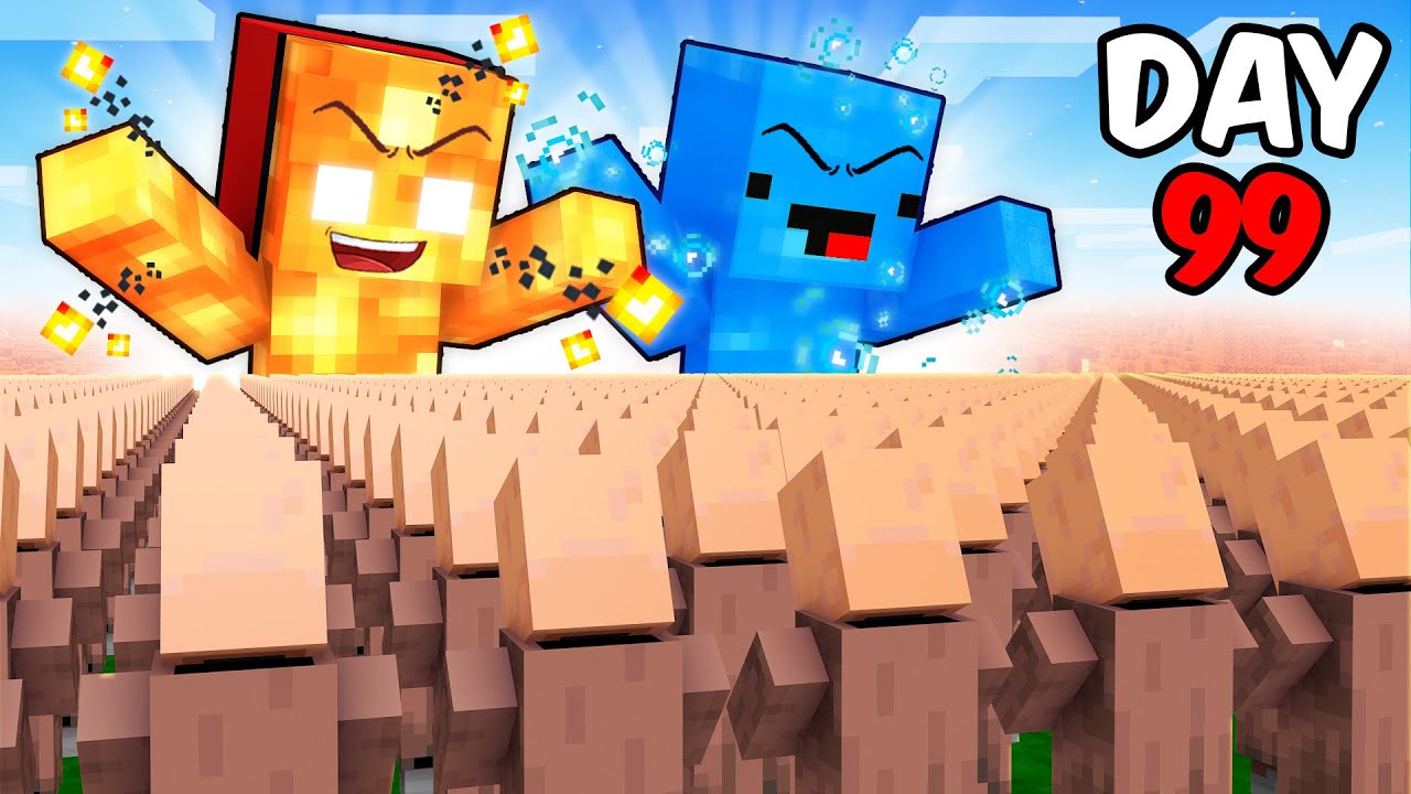 Mikey and JJ Became ELEMENTALS to Survive 100 DAYS in Minecraft - Maizen