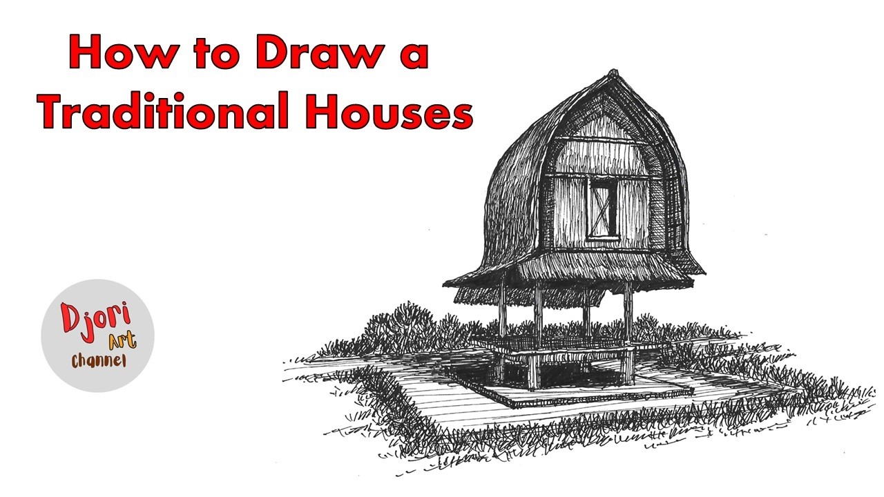 How to Draw a Traditional Lombok House in Indonesia