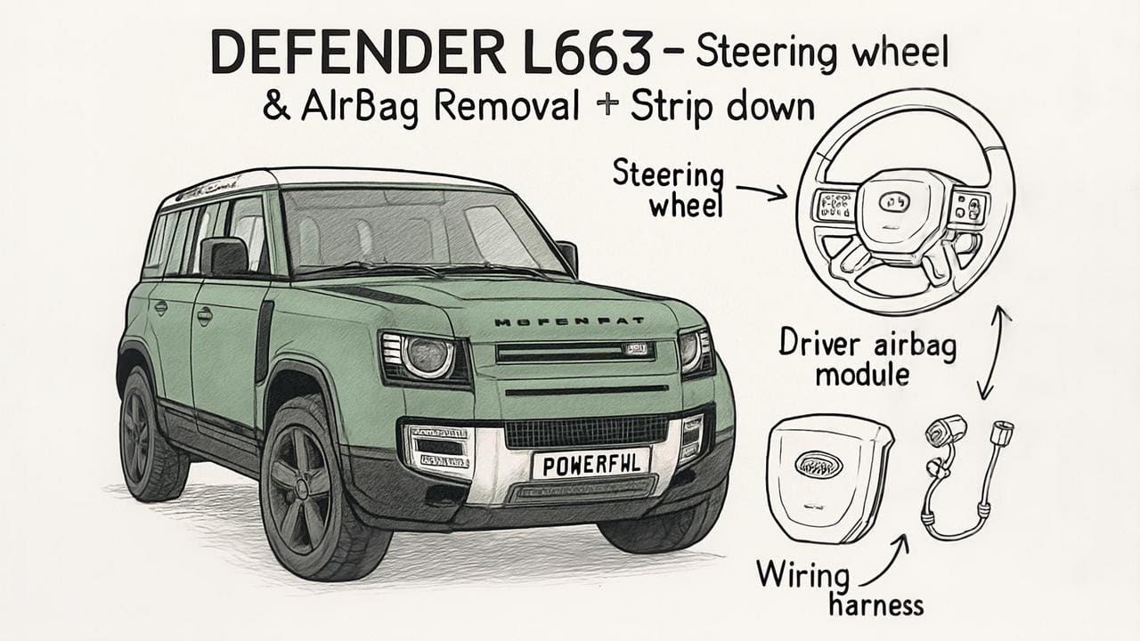 Демонтаж/разборка/модернизация подушки безопасности для нового Land Rover Defender L663