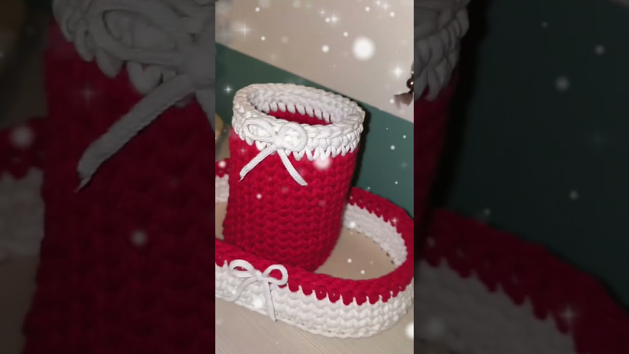 Set cesto e porta bottiglia croche.