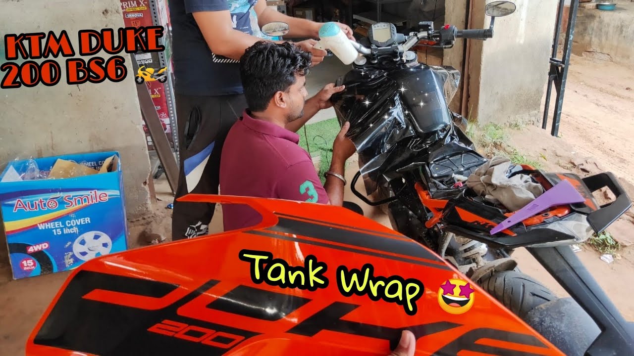 KTM DUKE 200 BS6 🏍|| Tank wrap 🤩|| ?? ||@ktmindia