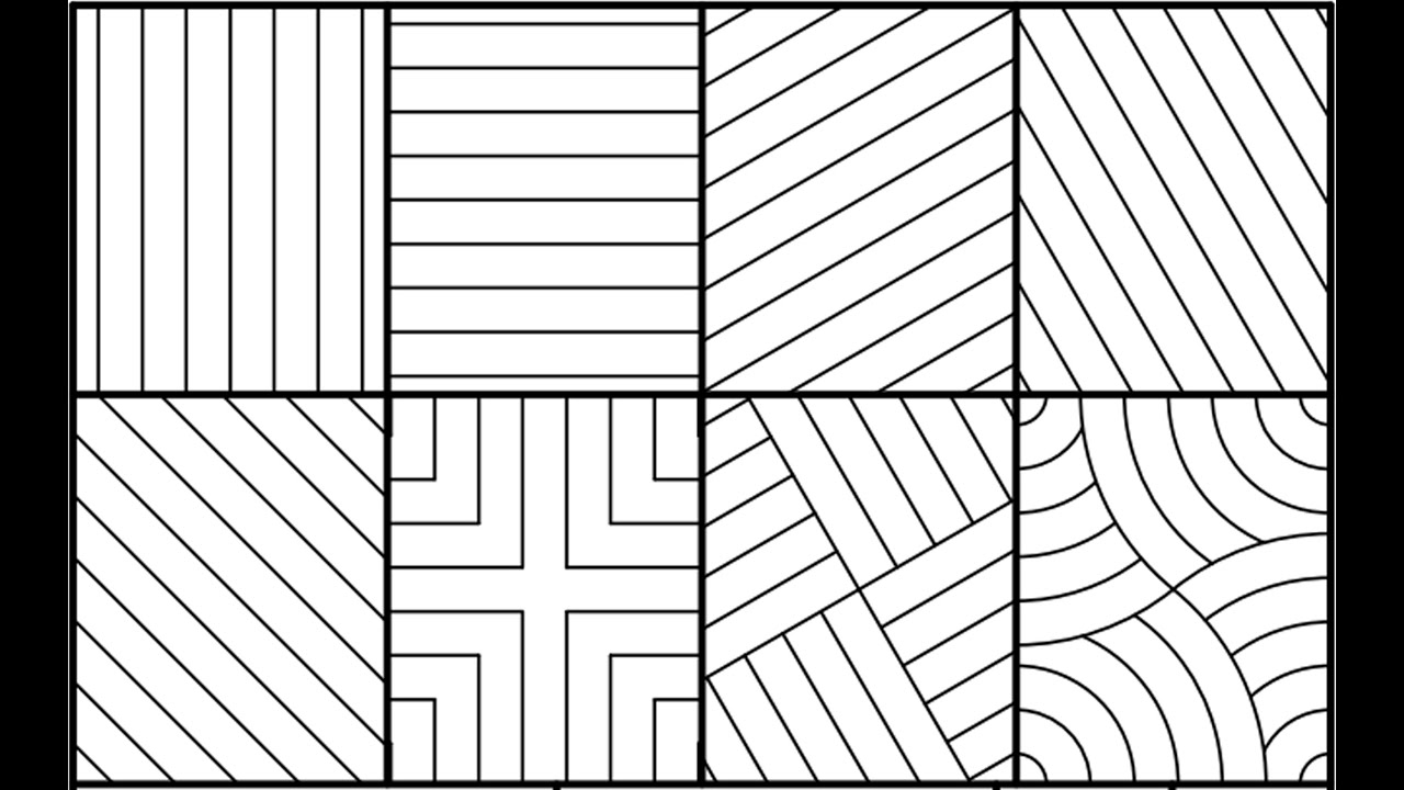 LINE EXERCISES USING DRAWING INSTRUMENTS