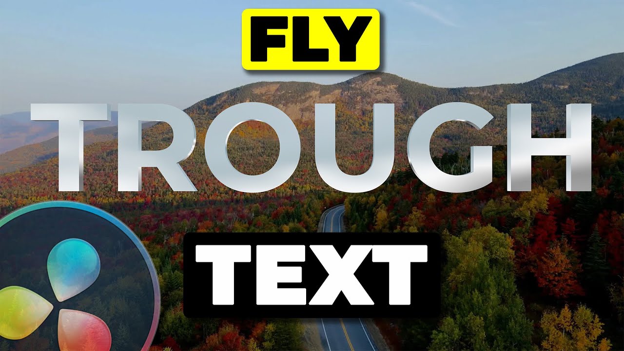 FLY TROUGH TEXT | The Best 3D Text Animation in Davinci Resolve Fusion