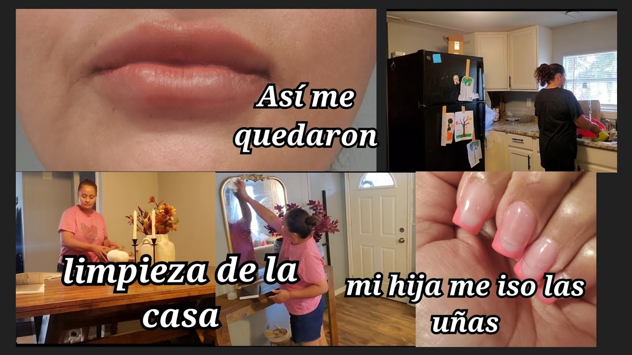 ASI ME QUEDARON LOS LABIOS//LIMPIEZA de la casa RUTINA//SEME CAEN NO ME QUEDA nada.