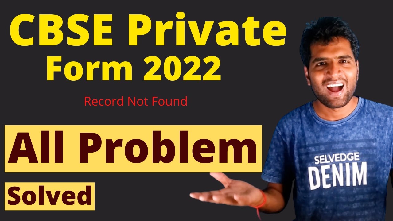 CBSE Private Form 2022 | Last Date | Record Not Found | Many Confusions | Be Careful CBSE Private