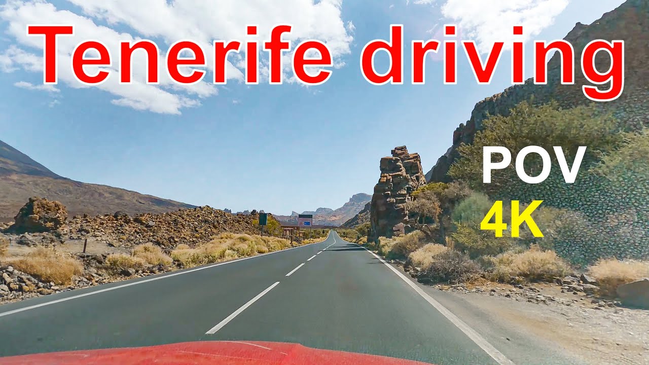 Driving Teide Road in Tenerife, Spain (POV)