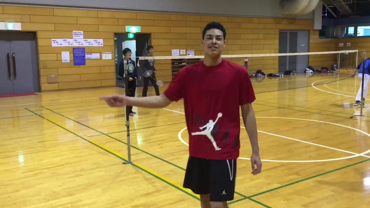 Chikara Burton playing around in the gym.  14years old
