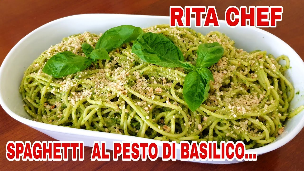 SPAGHETTI AL PESTO DI BASILICO E NOCCIOLE⭐RITA CHEF | Un piatto vegetariano veloce e saporito.