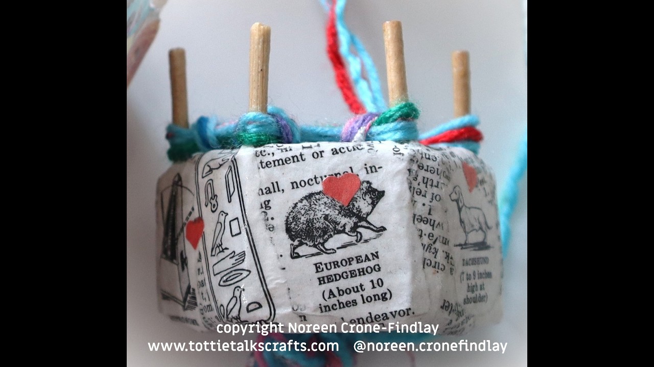 How to Make a Spool knitter from Upcycled Cardboard and Bamboo Skewers