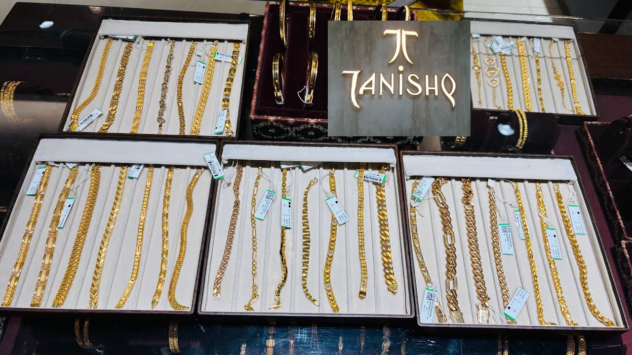 Only 5 grams onwards new modern designs Tanishq gold bracelet designs for mens gold gents bracelet 