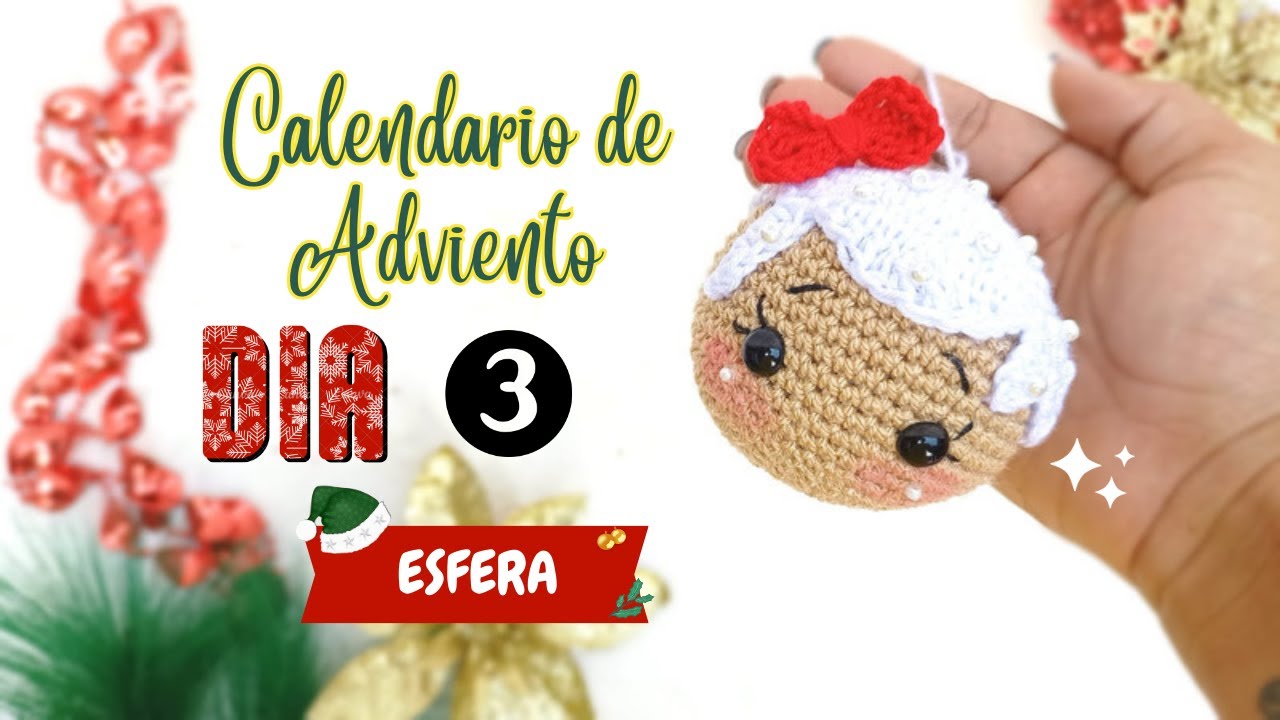 GALLETA DE JENGIBRE ESFERA 🎄 DIA 3 | Calendario de Adviento🎄 - Adornos de navidad tejidos a crochet