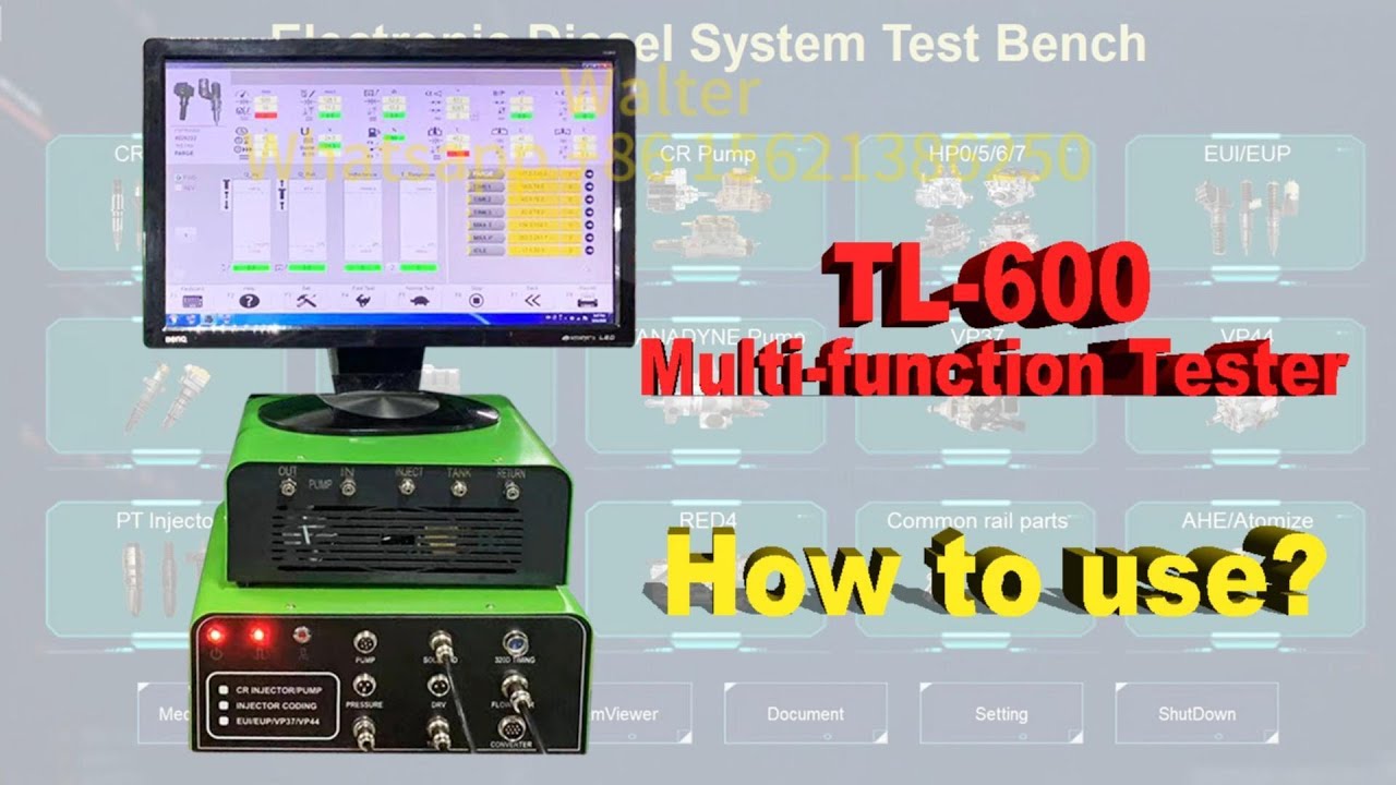 Multifunctional Common rail tester TL600 User Manual / how to connect and use TL600 tester