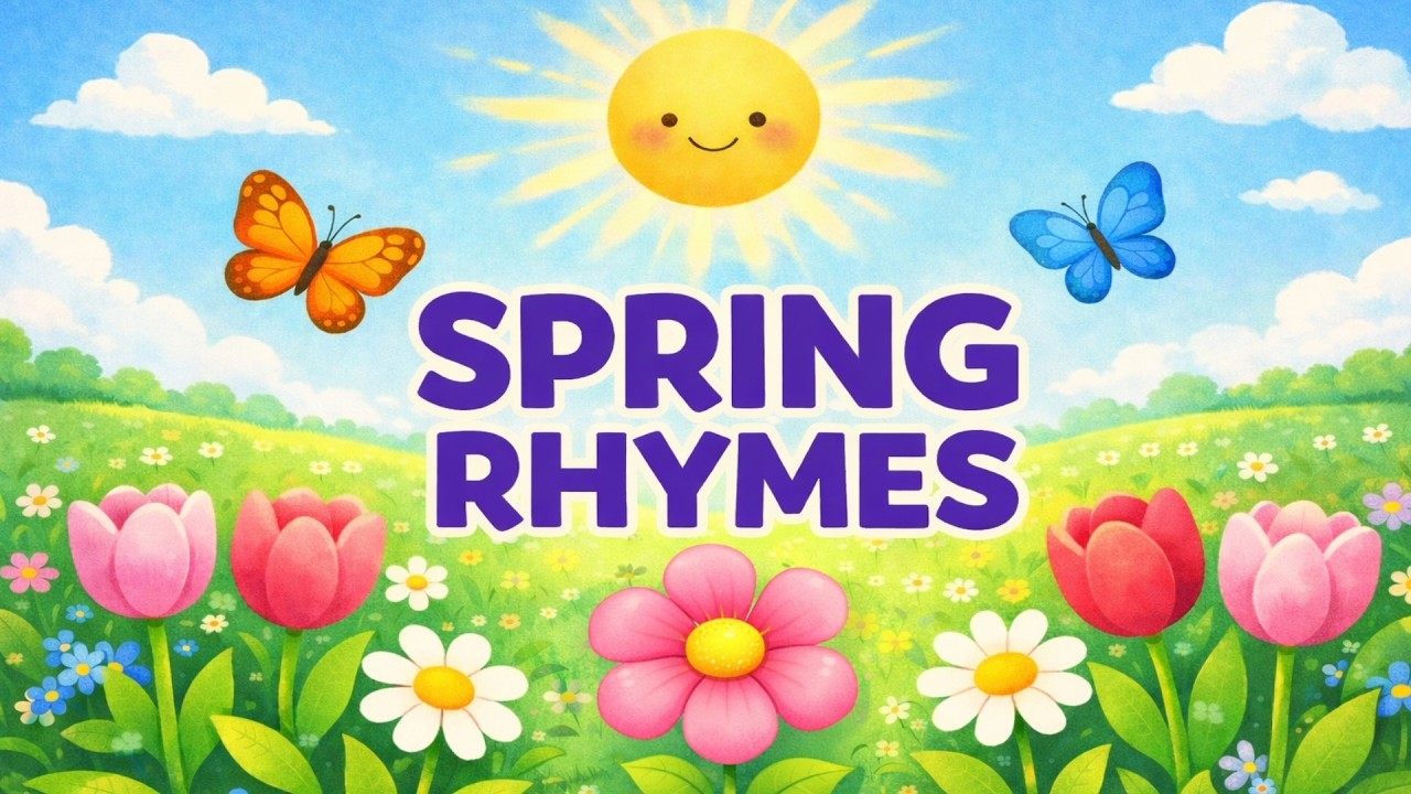Spring Rhymes for Kids 🌷 | Cute Spring Poems | Part 1