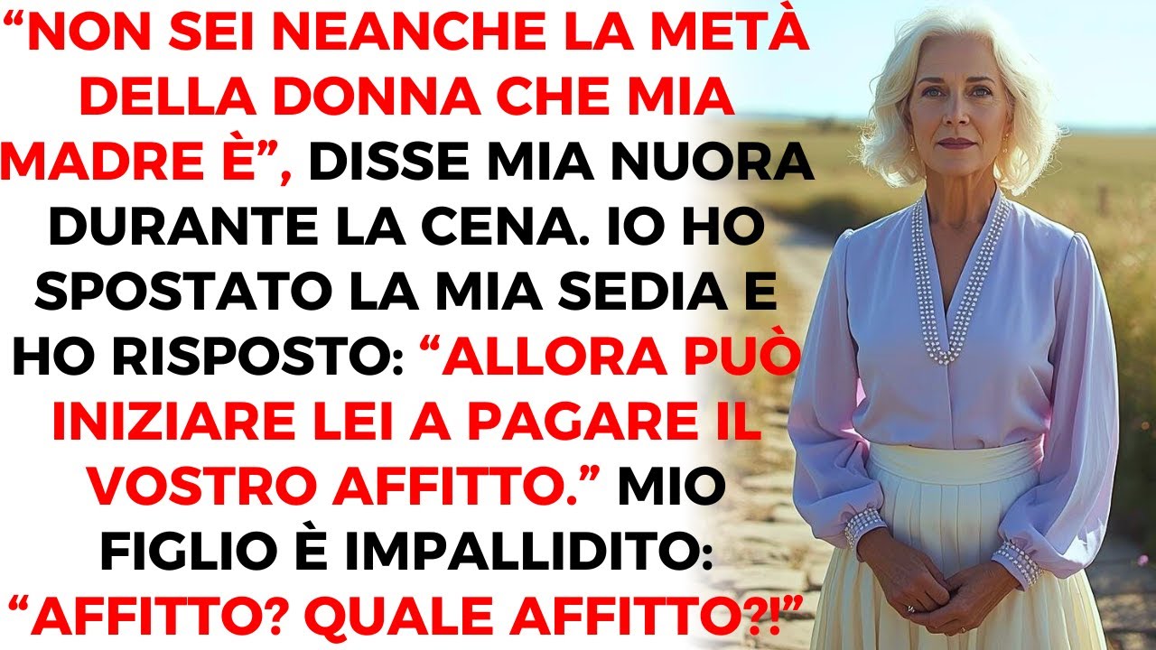 “Non Sei Neanche La Metà Della Donna Che Mia Madre È”, Disse Mia Nuora. Io Ho Spostato La Mia Sedia…