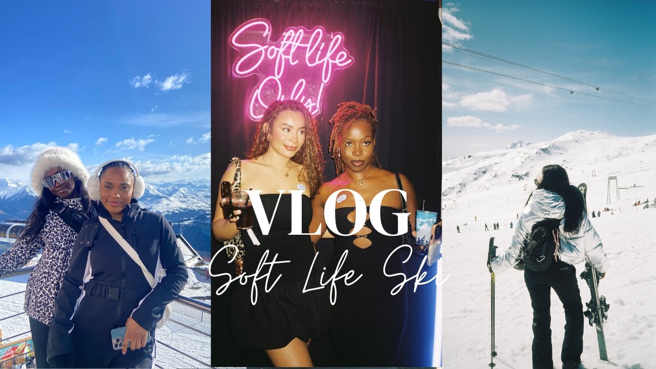 ✨ Black Girl Magic on the Slopes! | Skiing in Switzerland with Soft Life Ski 🎿🏔️
